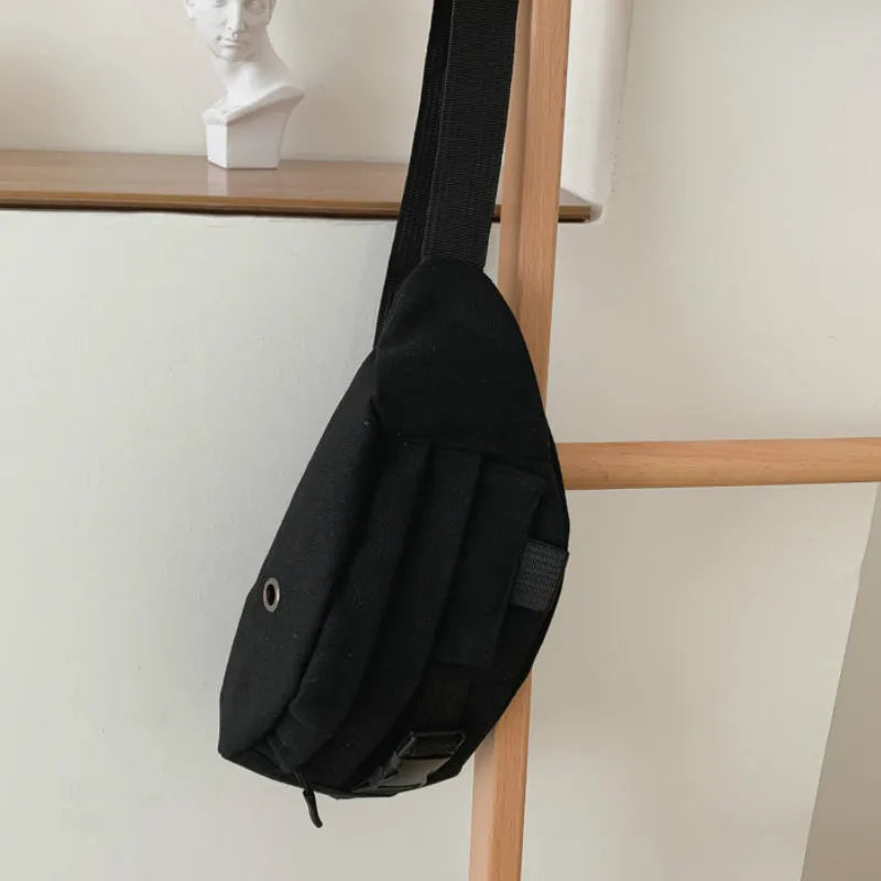 Canvas Fanny Pack Women Harajuku All-match Handbags Daily Ulzzang