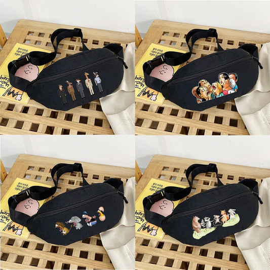 Men's Cartoon Print Crossbody Bag Gym Sports Organizer