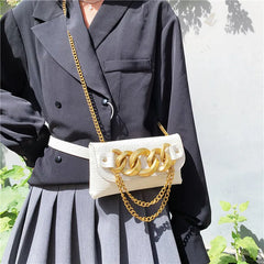 Women Waist Bag Small Phone Pouch Fanny Pack Chain Mini Crossbody Purse
