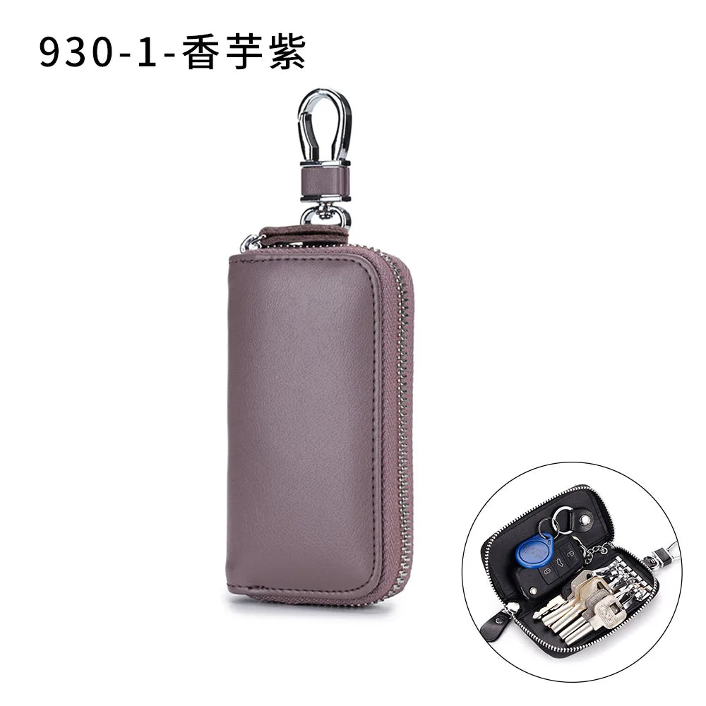 Men's Leather Key Bag Cowhide Wallet Key Pouch