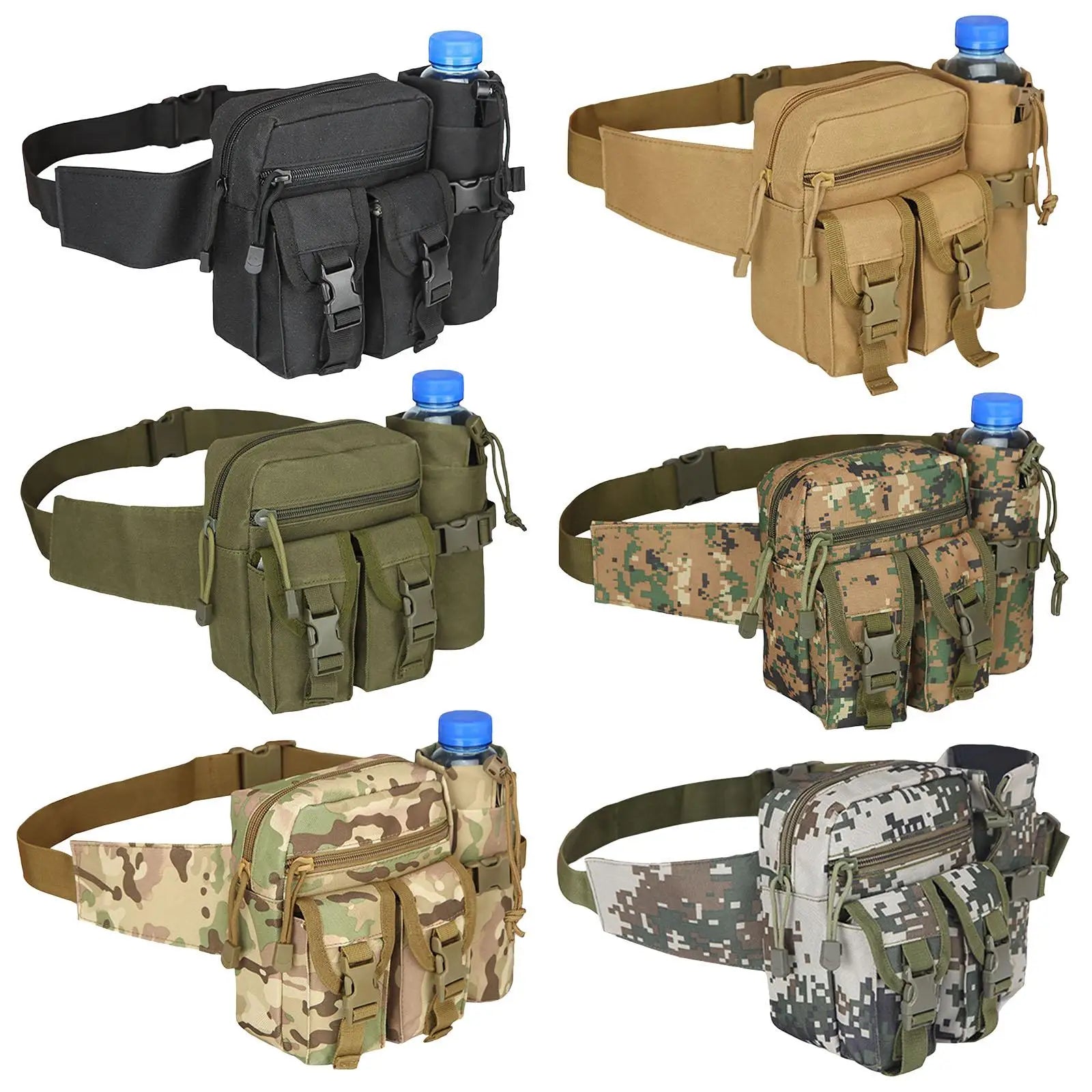 Waist Pack Bag Pouch Water Bottle Holder Fanny Pack for Running
