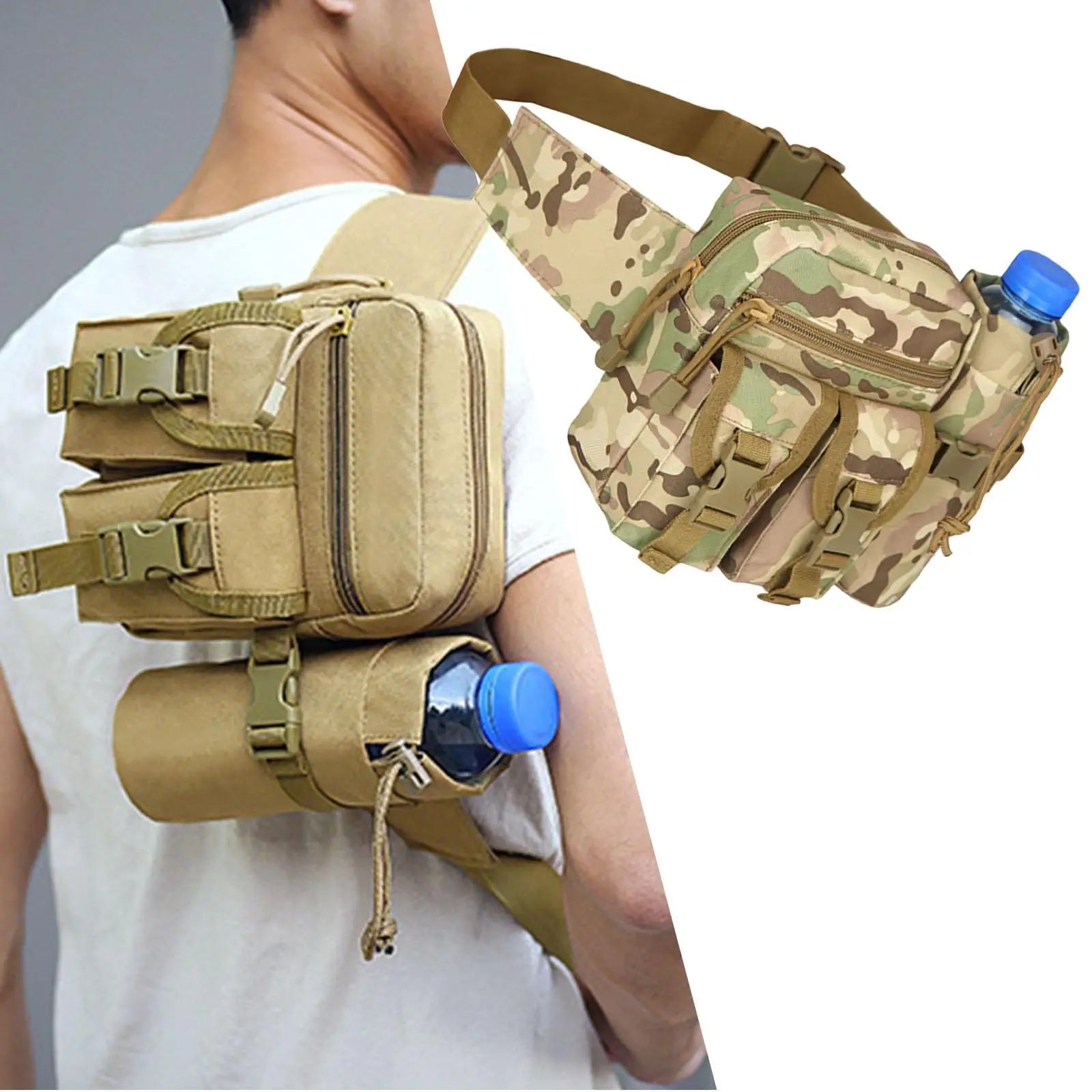 Waist Pack Bag Pouch Water Bottle Holder Fanny Pack for Running