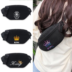 King Print Waist Pack Bags for Women Fanny Packs Casual Chest Bags