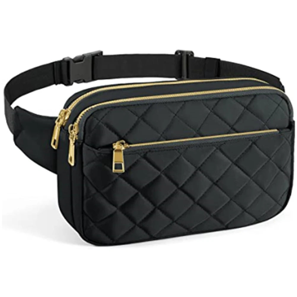Women's Rhombus Waist Pack Bag - Travel Hip Pouch