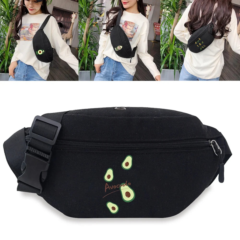 Avocado Print Waist Pack Functional Fanny Pack Phone Travel Wallet Pouch