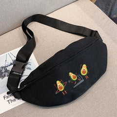 Avocado Print Waist Pack Functional Fanny Pack Phone Travel Wallet Pouch