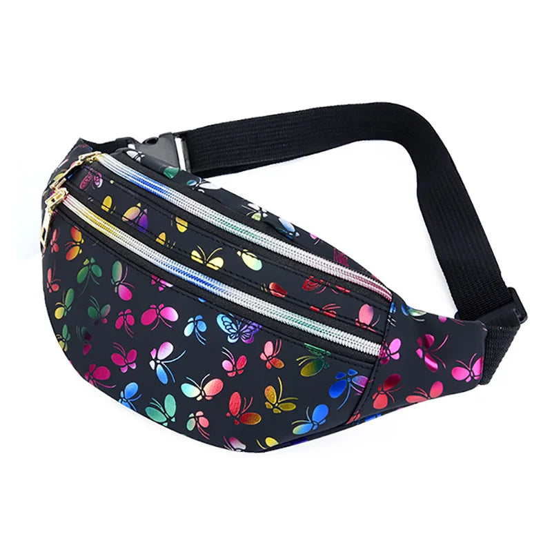 Holographic Waist Pack Fanny Bag Women Belt Money Phone Holder Beach Hip Bum