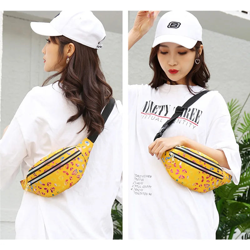 Holographic Waist Pack Fanny Bag Women Belt Money Phone Holder Beach Hip Bum