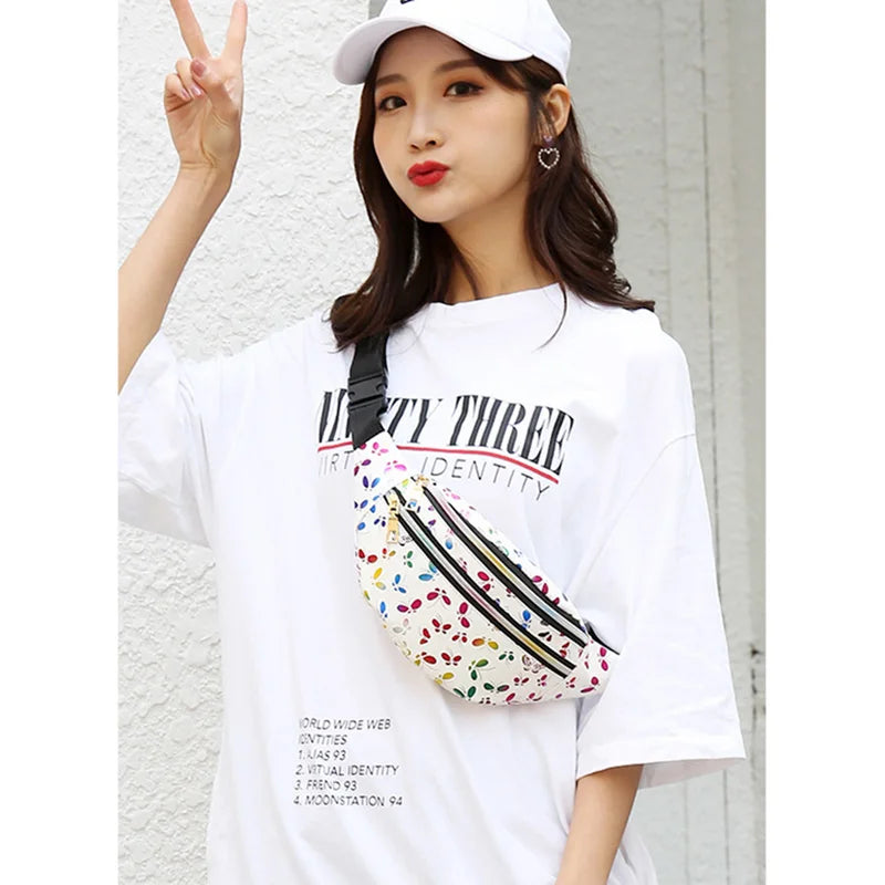 Holographic Waist Pack Fanny Bag Women Belt Money Phone Holder Beach Hip Bum