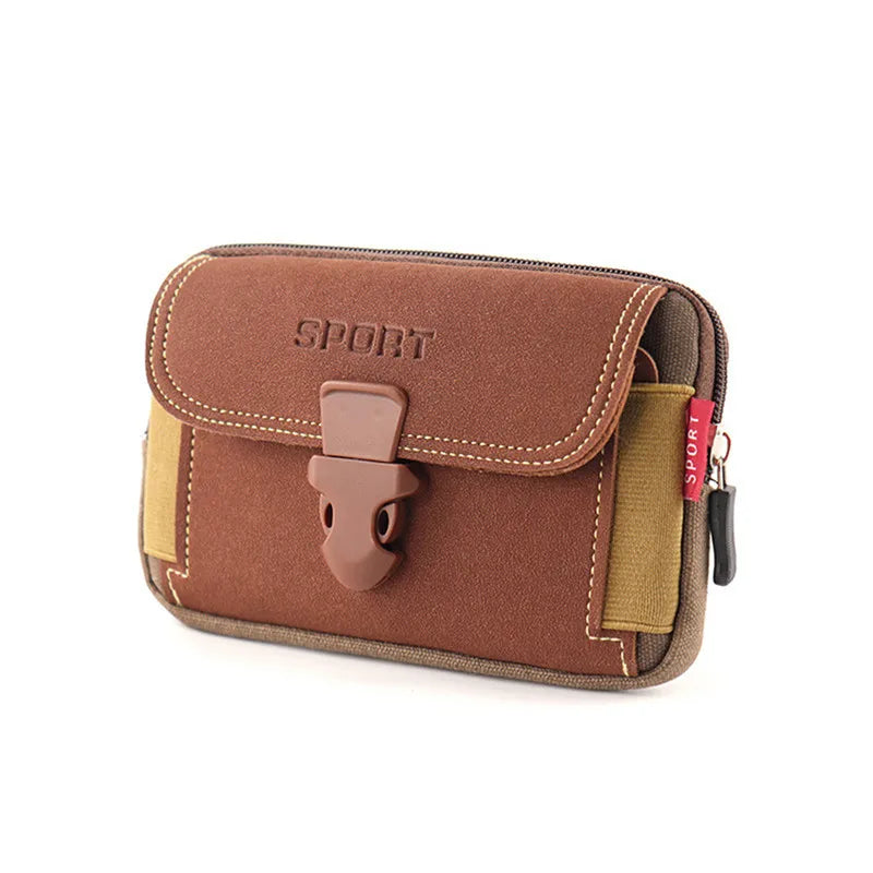 Waist Pack Men's Casual Bag Travel Purse Waterproof Belt Zipper