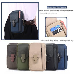 Men's Canvas Waist Pack Casual Bag Travel Purse