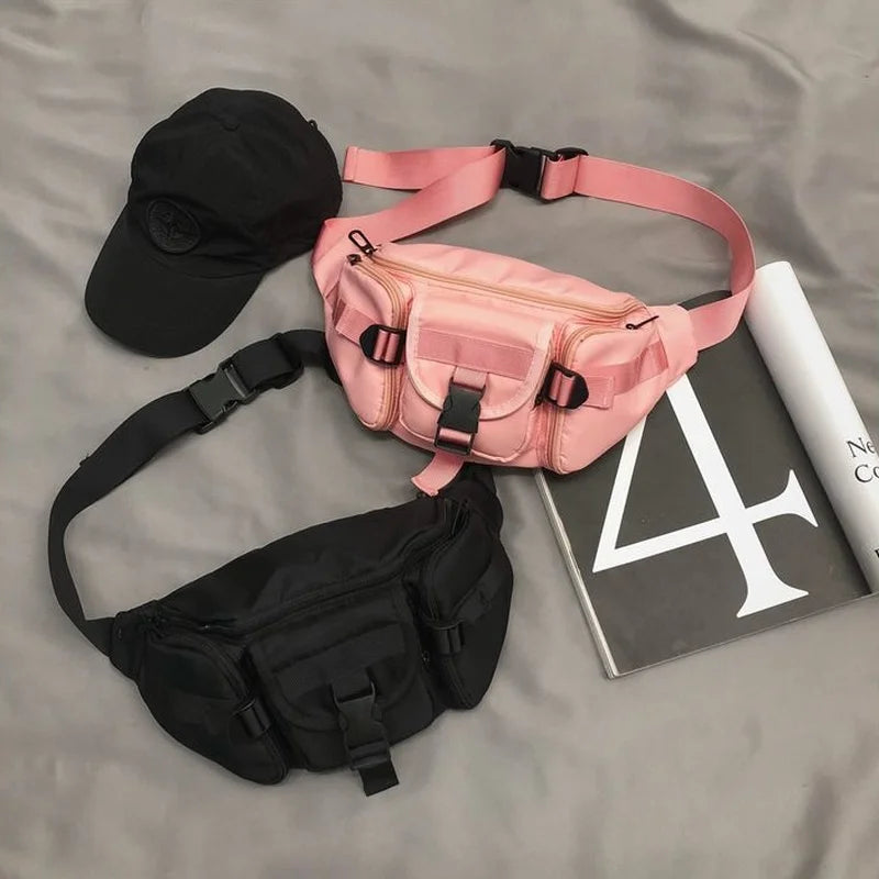 Multi-Pocket Waist Pack Chest Bag High Street Travel Fanny Bag