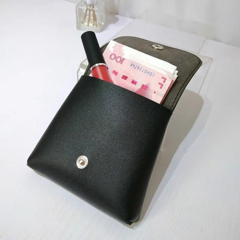 Solid Mini Bag Purse PU Leather Waist Pack