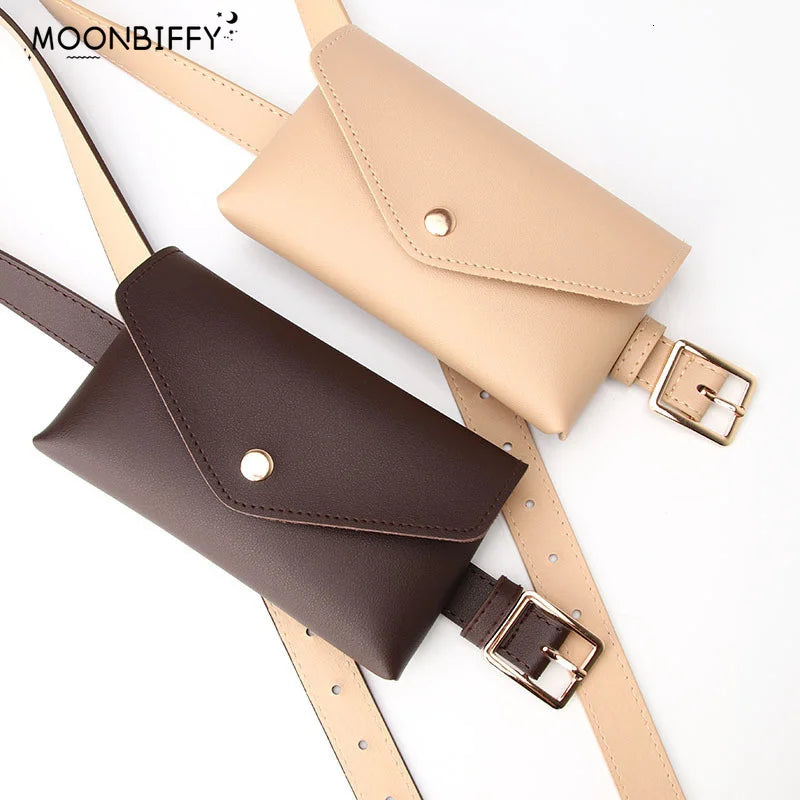 Women's Leather Waist Pack Wallet Phone Pouch