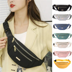 Women's Large Capacity Waist Pack Solid Travel Fanny Pack