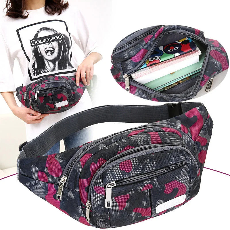 Camouflage Waist Bag Waterproof Handbag Men's Satchel Messenger Bag