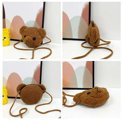 Kids Chest Bag Bear Mini Bag Small Brown Shoulder Bag