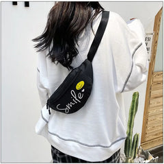 Smile Letter Banana Bag Waistbag for Women Men