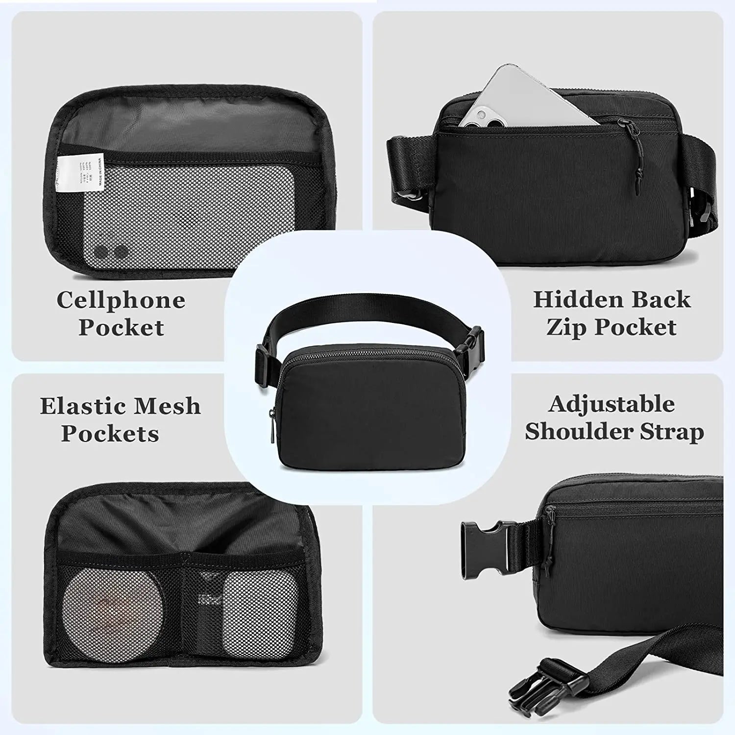 Adjustable Mini Crossbody Waistpack for Outdoor Activities
