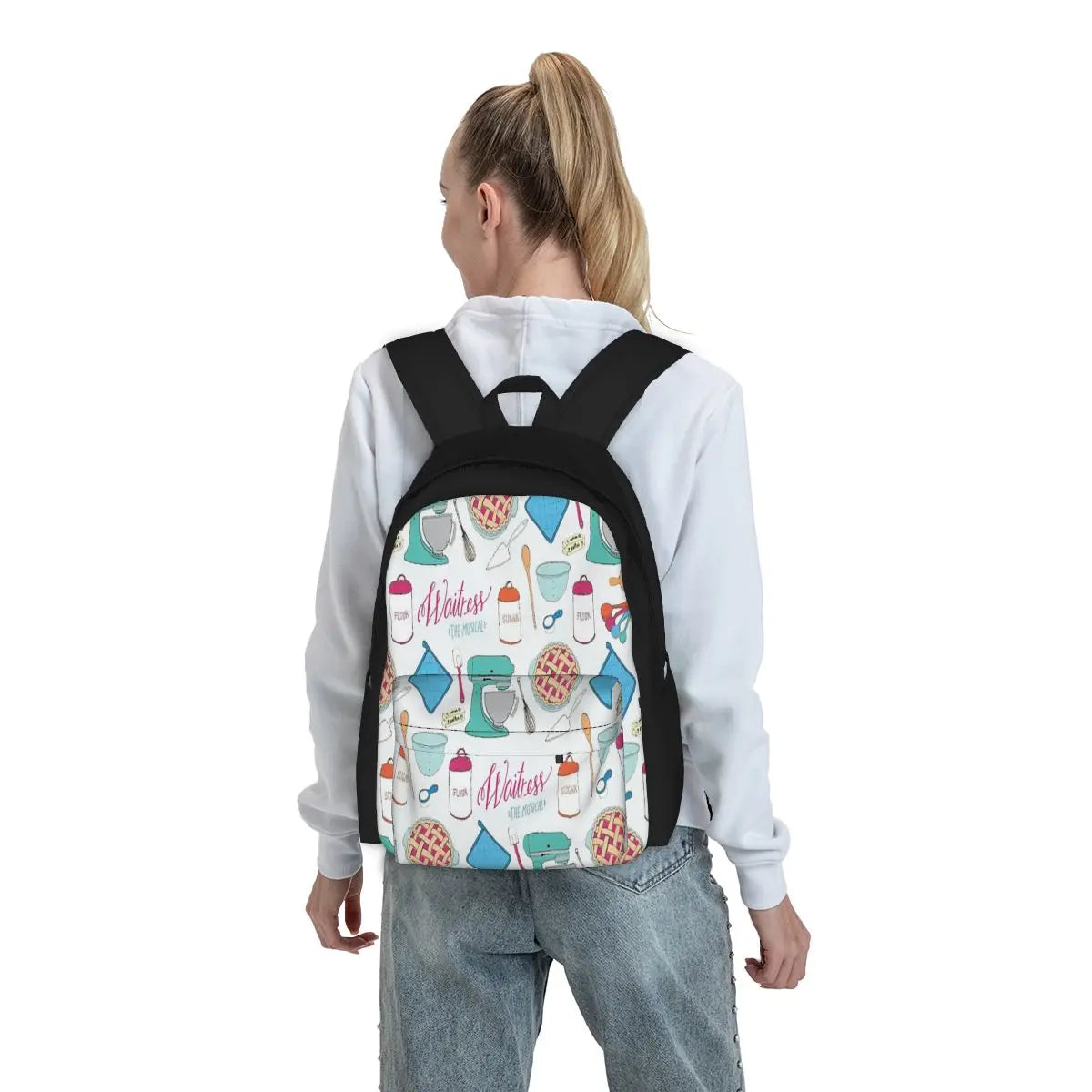 Waitress The Musical Pattern Backpacks Men's Backpacks Bags For Women