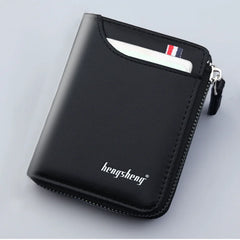 Men's Short Zipper Wallet Coins Bag