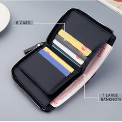 Men's Short Zipper Wallet Coins Bag