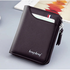 Men's Short Zipper Wallet Coins Bag