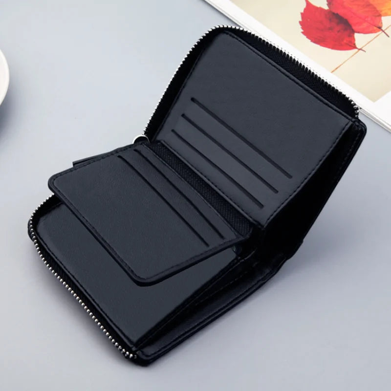 Men's Short Zipper Wallet Coins Bag