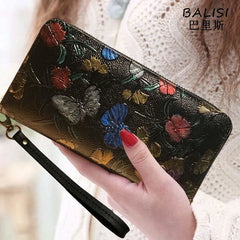 Women's Long Zipper Purse Large Capacity Handbag