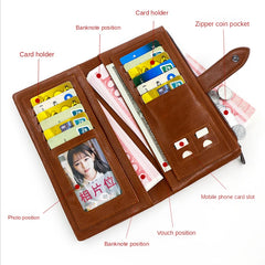 Men's Business Long Wallet PU Leather