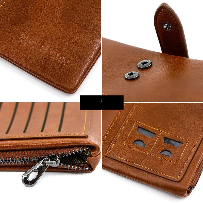 Men's Business Long Wallet PU Leather