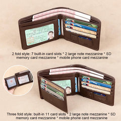 Men's Horizontal Cowhide Driver's Wallet