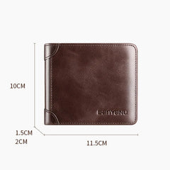 Men's Horizontal Cowhide Driver's Wallet