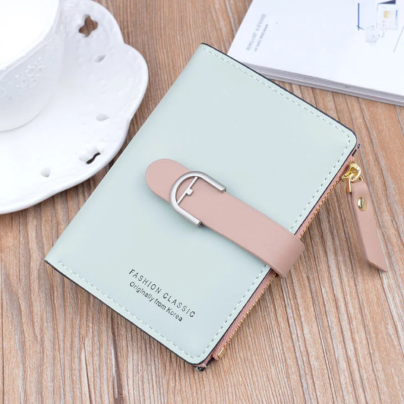 Leather Zipper Wallet Large Capacity Card Purse