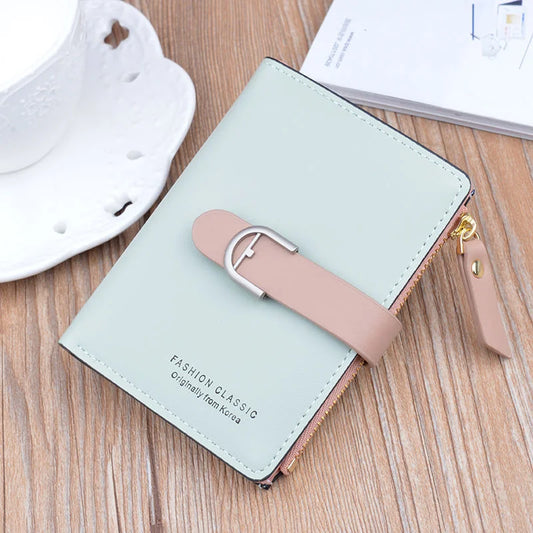 Leather Zipper Wallet Large Capacity Card Purse