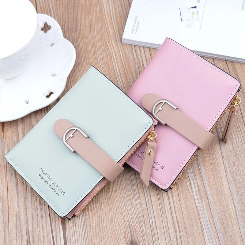 Leather Zipper Wallet Large Capacity Card Purse