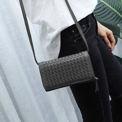Knitting PU Leather Clutch Wallet Women's Wallet