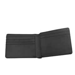 Personalized Leather Wallet - Custom Engraved Mens Wallet
