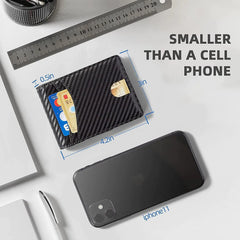 Dienqi Carbon Fiber RFID Men's Small Short Wallet
