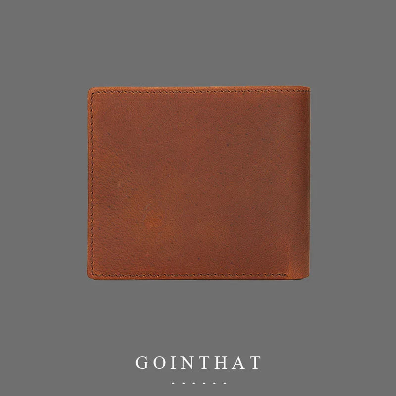 Men's Short Leather Wallet Casual Coins Bag Vintage Purses