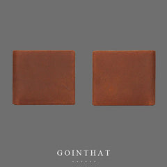 Men's Short Leather Wallet Casual Coins Bag Vintage Purses
