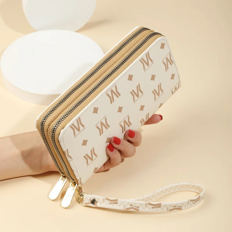 Women's Long Wallet Large Capacity Double Zipper Handbag