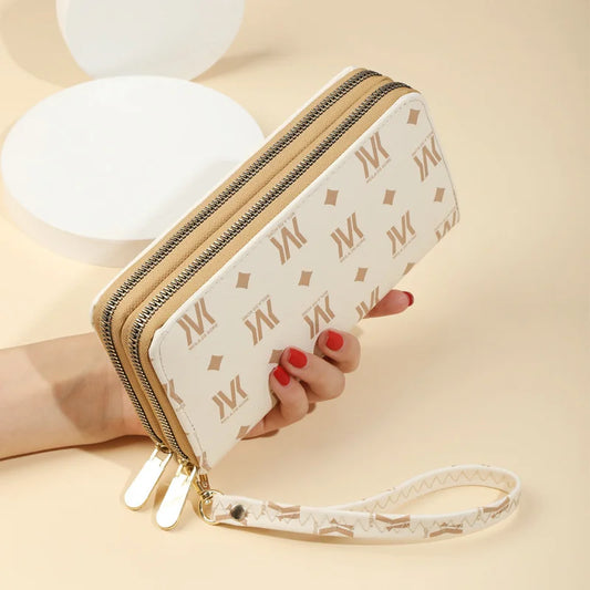 Women's Long Wallet Large Capacity Double Zipper Handbag