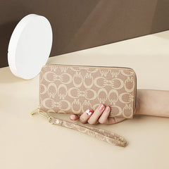 Printed Zipper Wallet Women's Long Handbag