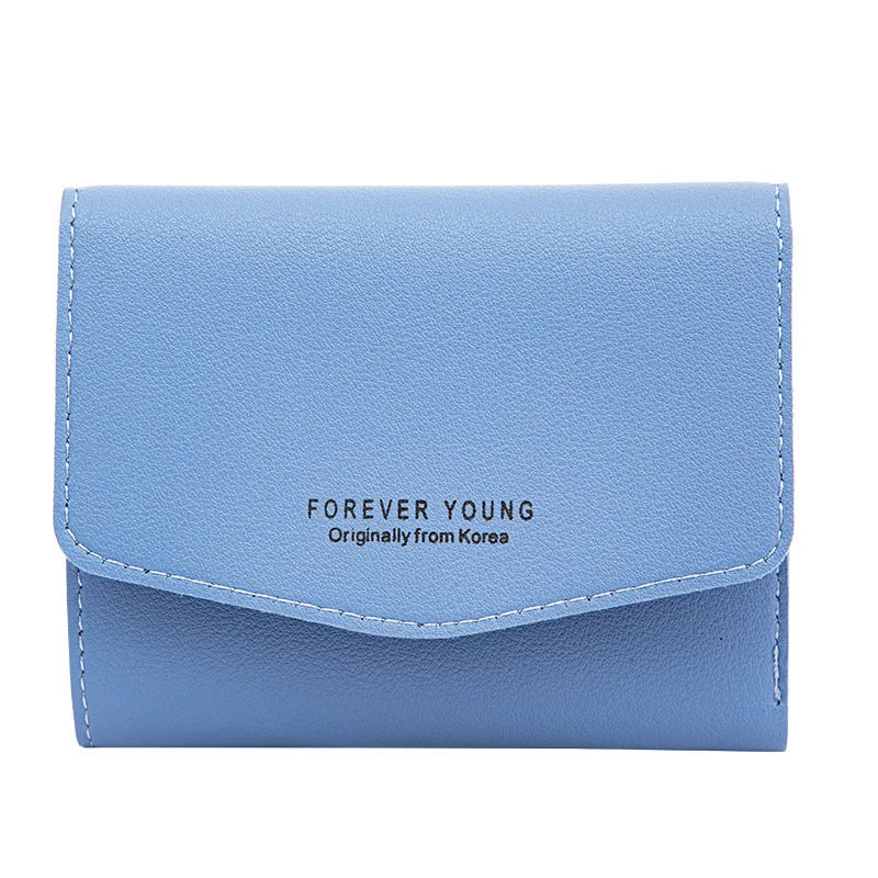 Short Buckle Three Fold Women's Wallet Letter Zero Wallet