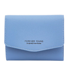 Short Buckle Three Fold Women's Wallet Letter Zero Wallet