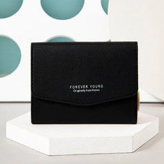 Short Buckle Three Fold Women's Wallet Letter Zero Wallet