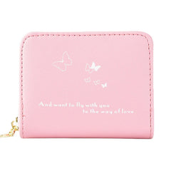 Small Anti-Theft Zipper Wallet for Women, Printed Design