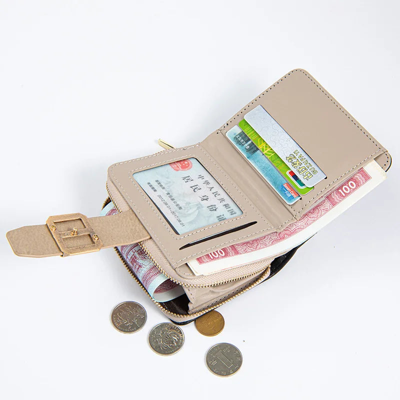 Small Fresh Zipper Wallet for Women, Coin Change Wallet