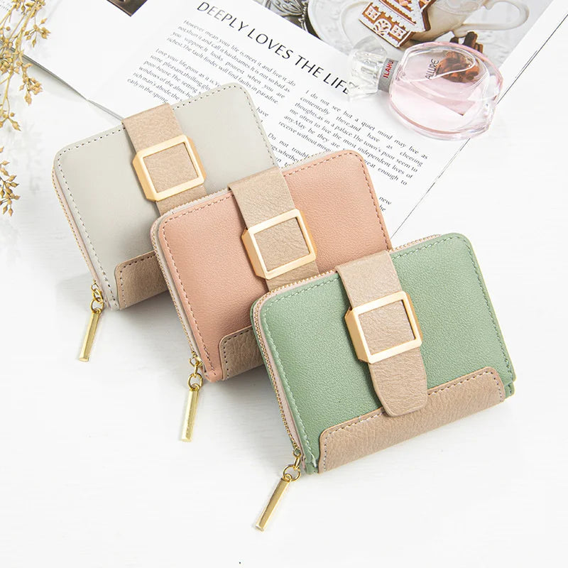 Small Fresh Zipper Wallet for Women, Coin Change Wallet